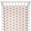 Sugar + Maple Crib Sheet - Truck Orange - Tadpole