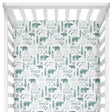 Sugar + Maple Crib Sheet - Woodland Green - Tadpole