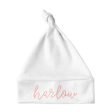 Sugar + Maple Knotted Baby Hat - Centered Name - Tadpole