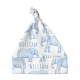Sugar + Maple Knotted Baby Hat - Elephant Blue - Tadpole