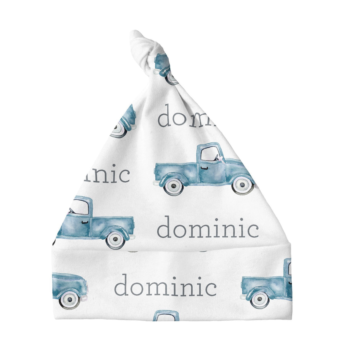 Sugar + Maple Knotted Baby Hat - Truck Blue - Tadpole