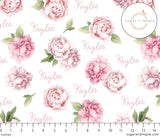 Sugar + Maple Large Blanket & Hat Set - Pink Peonies - Tadpole