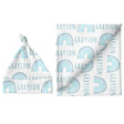 Sugar + Maple Large Blanket & Hat Set - Rainbow Blue - Tadpole