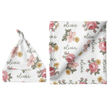 Sugar + Maple Large Blanket & Hat Set - Retro Rose - Tadpole