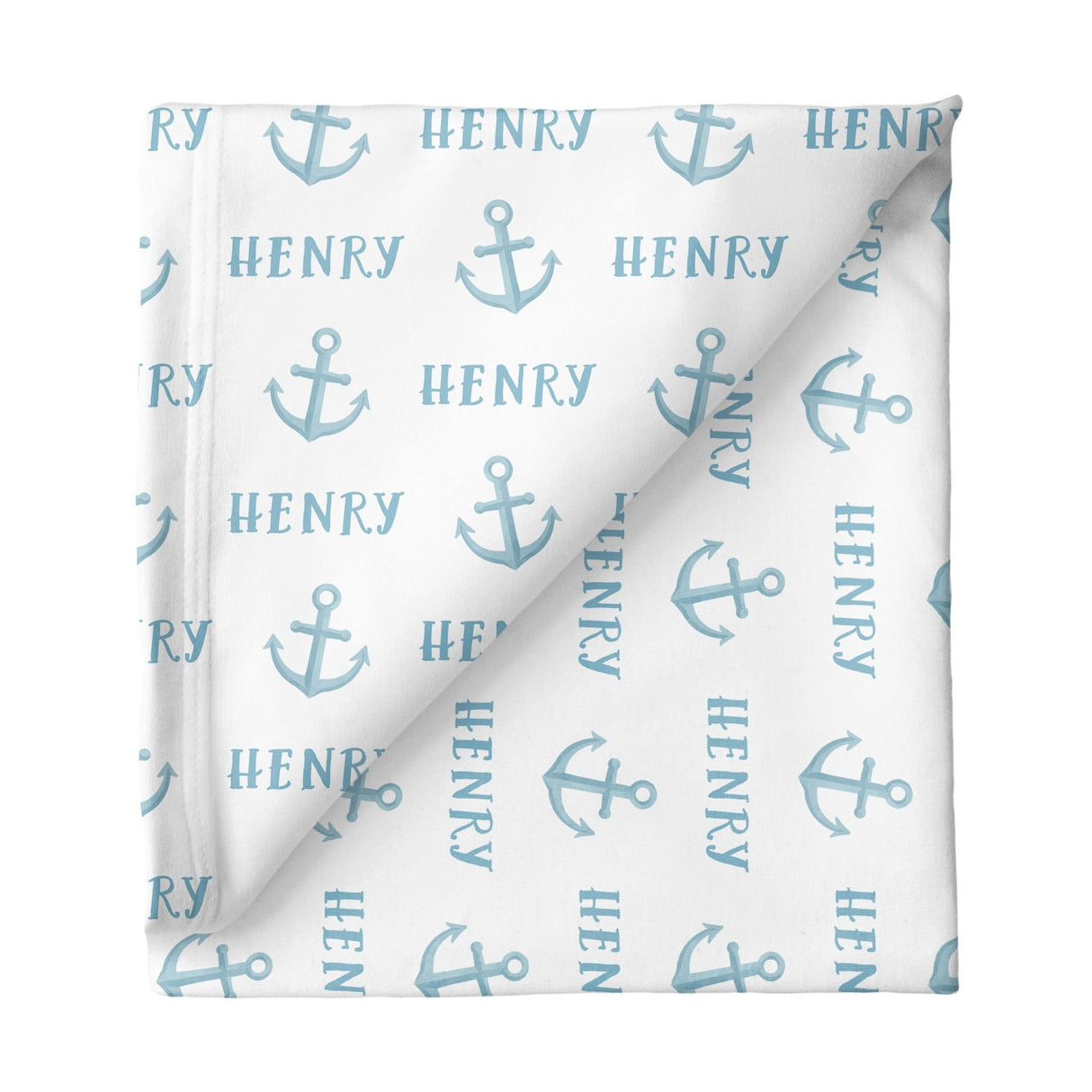 Sugar + Maple Large Stretchy Blanket - Anchor Blue - Tadpole