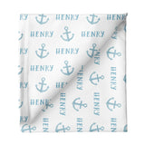 Sugar + Maple Large Stretchy Blanket - Anchor Blue - Tadpole