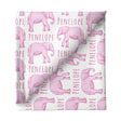 Sugar + Maple Large Stretchy Blanket - Elephant Pink - Tadpole