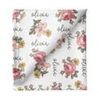 Sugar + Maple Large Stretchy Blanket - Retro Rose - Tadpole
