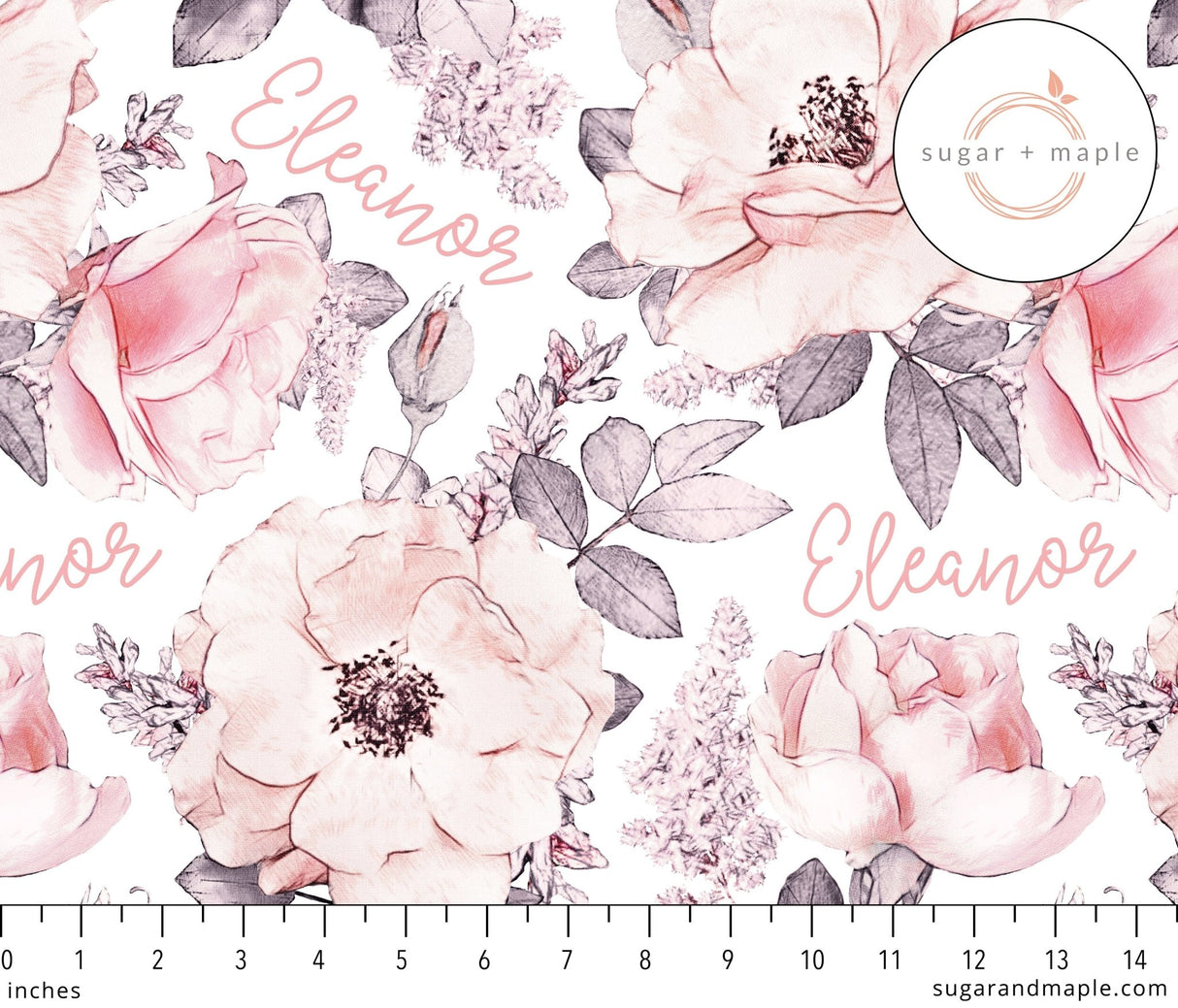 Sugar + Maple Large Stretchy Blanket - Wallpaper Floral - Tadpole