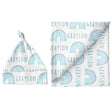 Sugar + Maple Small Blanket & Hat Set - Rainbow Blue - Tadpole