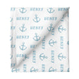 Sugar + Maple Small Stretchy Blanket - Anchor Blue - Tadpole