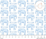 Sugar + Maple Small Stretchy Blanket - Elephant Blue - Tadpole