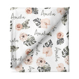 Sugar + Maple Small Stretchy Blanket - Tropical Floral - Tadpole