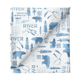 Sugar + Maple Small Stretchy Blanket - Woodland Blue - Tadpole