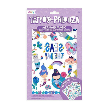 Tattoo Palooza Temporary Glitter Tattoo: Mermaid Magic - Tadpole