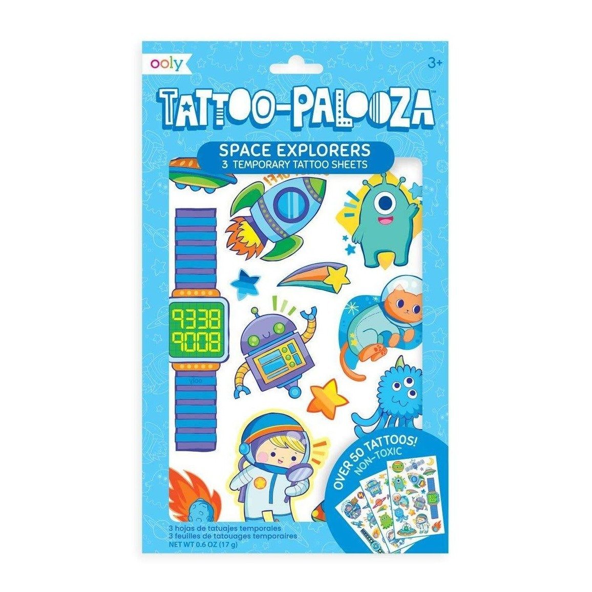 Tattoo Palooza Temporary Tattoo: Space Explorer - Tadpole