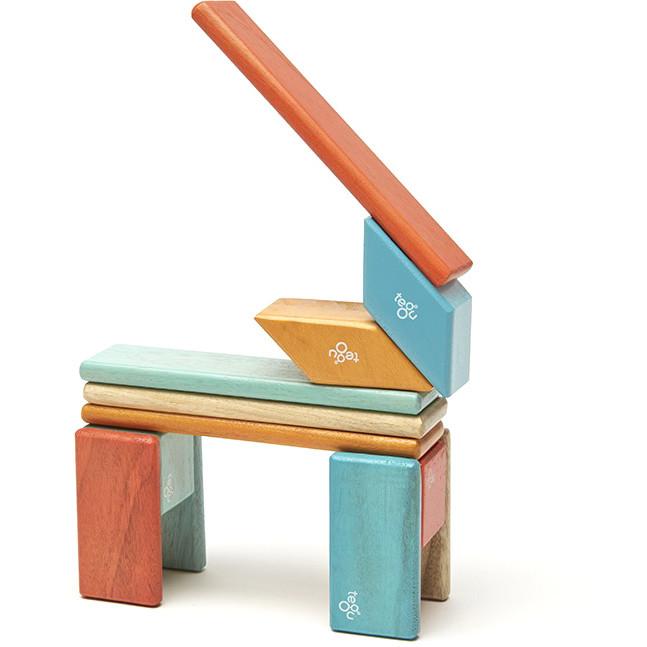 Tegu 14-Piece Magnetic Block Set - Sunset - Tadpole