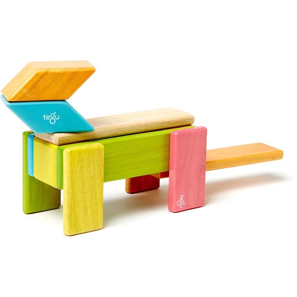 Tegu 14-Piece Magnetic Block Set - Tints - Tadpole