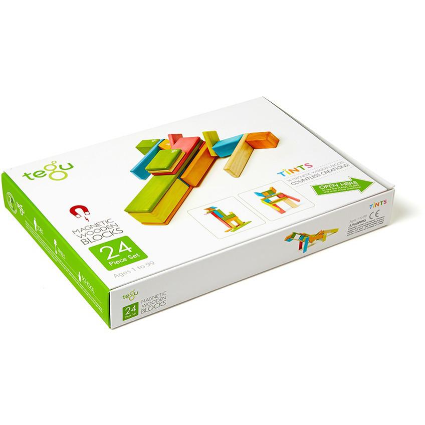 Tegu 24-Piece Magnetic Block Set - Tints - Tadpole