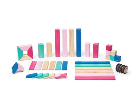 Tegu 42-Piece Magnetic Block Set - Blossom - Tadpole