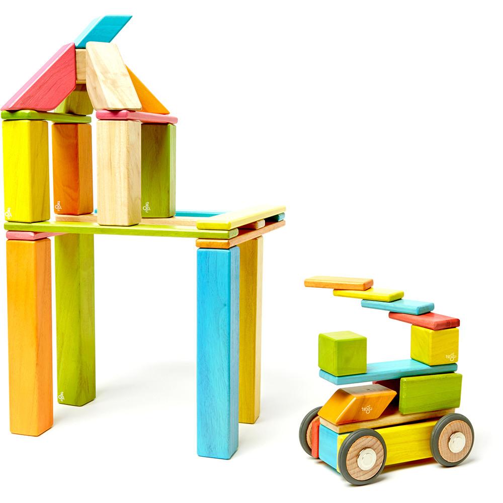 Tegu 42-Piece Magnetic Block Set - Tints - Tadpole