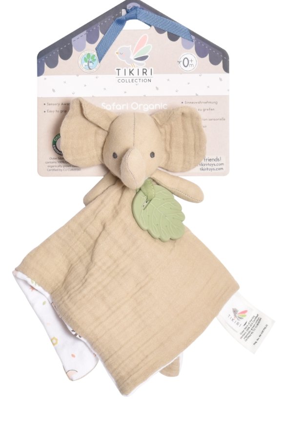Tikiri Toys Organic Safari Comforter & Teether