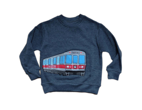 Toddler Boston MBTA Red Line Train Applique Sweatshirt - Tadpole