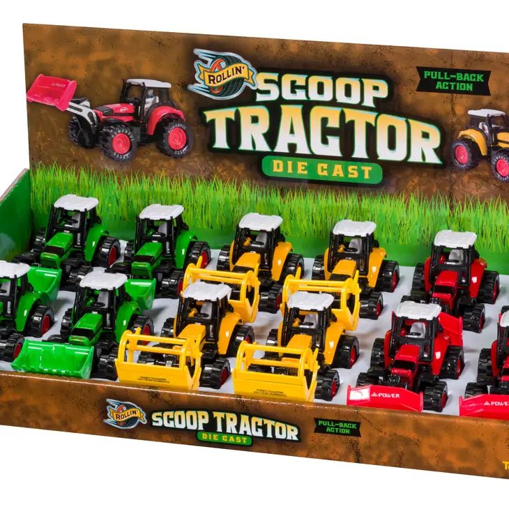 Toysmith Scoop Tractor-Toy Tractor, Farm Toys, Diecast | default - Tadpole