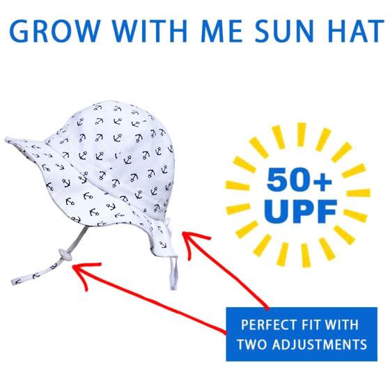 Twinkebelle Grow-With-Me Sun Hat Anchors - Tadpole