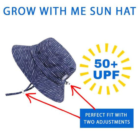 Twinklebelle Grow-With-Me Bucket Hat Navy Waves - Tadpole