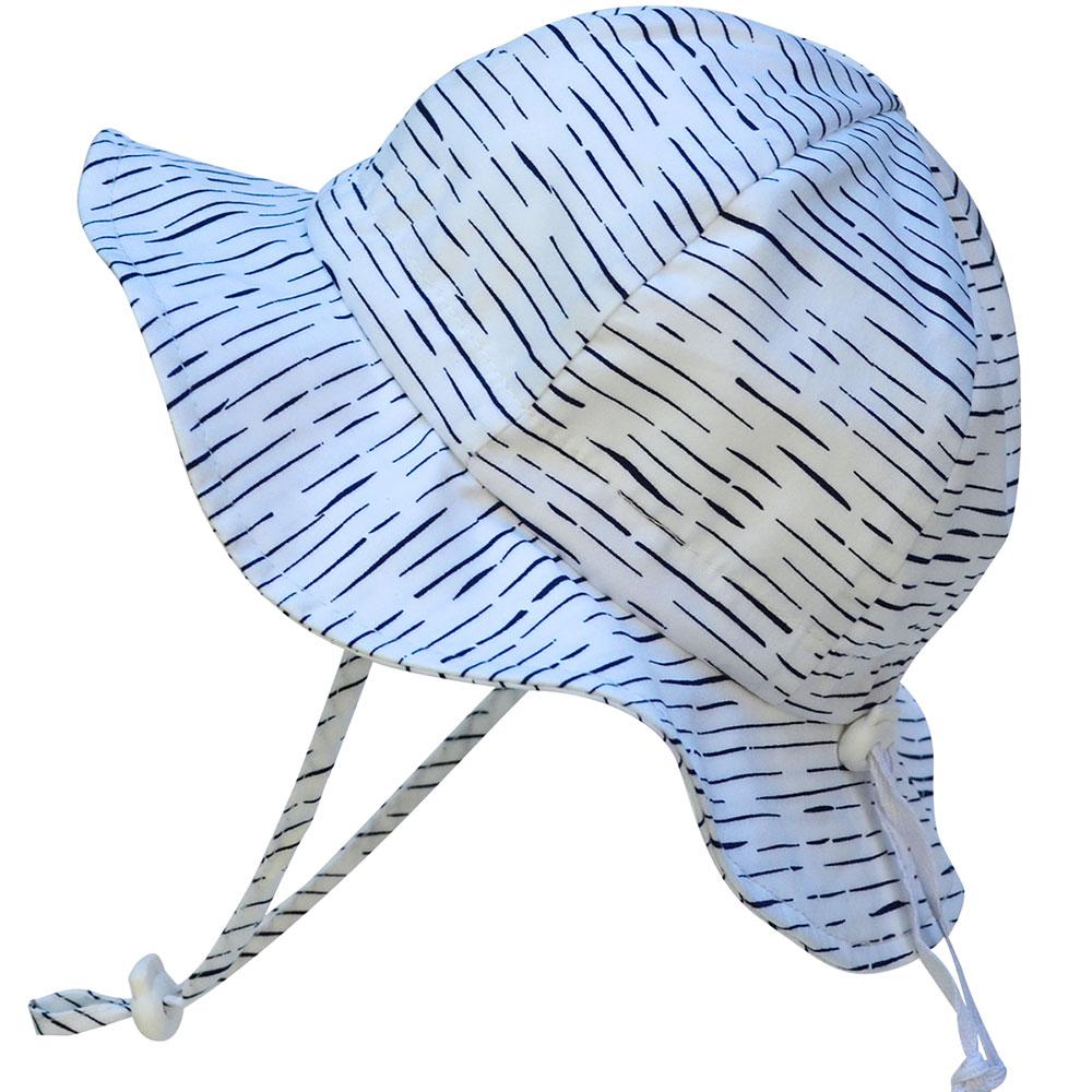 Jan & Jul  Grow-With-Me Sun Hat White Waves
