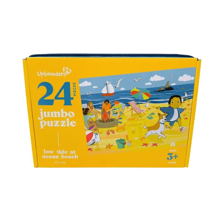 Upbounders Low Tide at Ocean Beach - 24 Piece Jumbo Puzzle - Tadpole