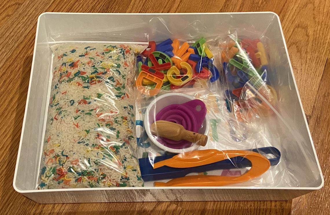 Uppercase Alphabet Sensory Bin - Tadpole