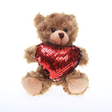 Valentine Bear with Sequin Heart - Tadpole