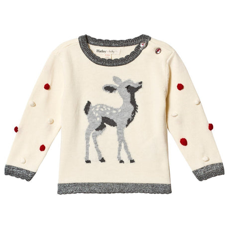 White Fawn Pom Pom Sweater - Tadpole