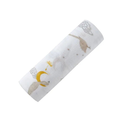 Wild Life Swaddles, Certified Organic Cotton Muslin, Single Enchanted Peacock - Tadpole