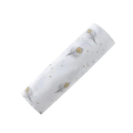 Wild Life Swaddles, Certified Organic Cotton Muslin, Single Magical Feathers - Tadpole
