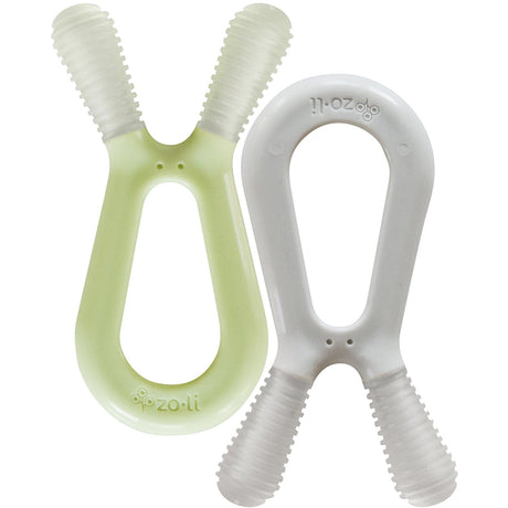 ZoLi Bunny Teether - Sage Green + Ash Grey - Tadpole